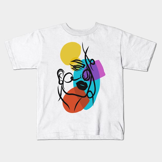 Sexy colored girl Kids T-Shirt by Hasonart